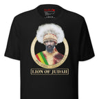 Lion of Judah Haile Selassie Rasta T-Shirt in black