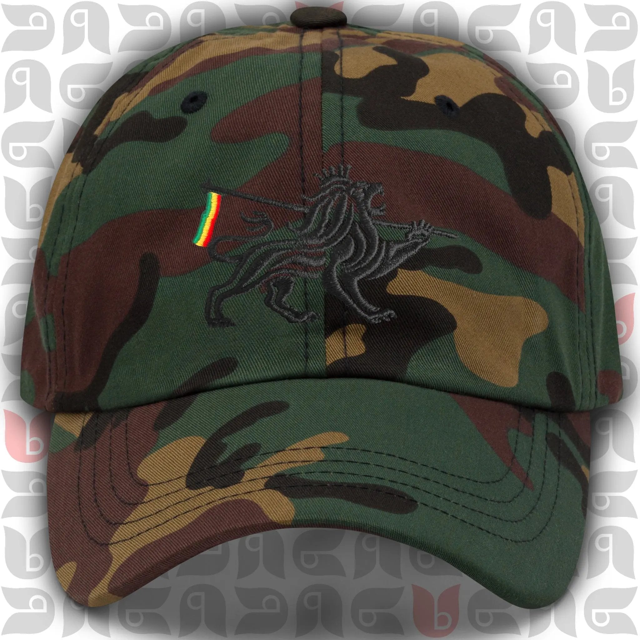 Lion of Judah Royal Crest Dad Hat | Black Embroidery | Unisex bukulu