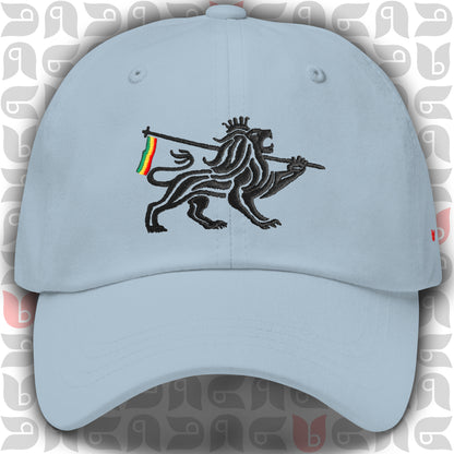 Lion of Judah Royal Crest Dad Hat | Black Embroidery | Unisex