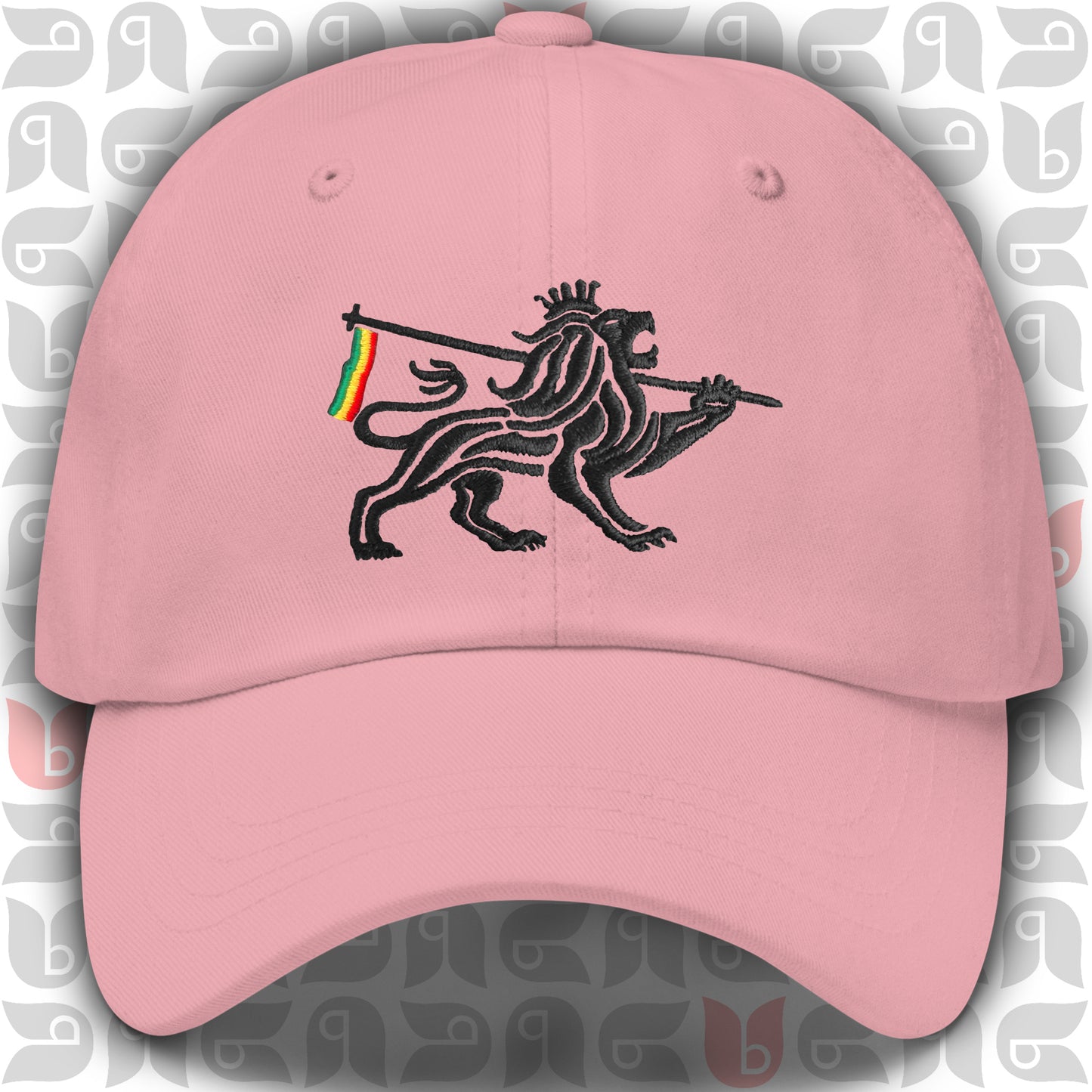 Lion of Judah Royal Crest Dad Hat | Black Embroidery | Unisex