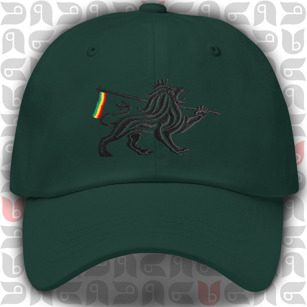 Lion of Judah Royal Crest Dad Hat | Black Embroidery | Unisex