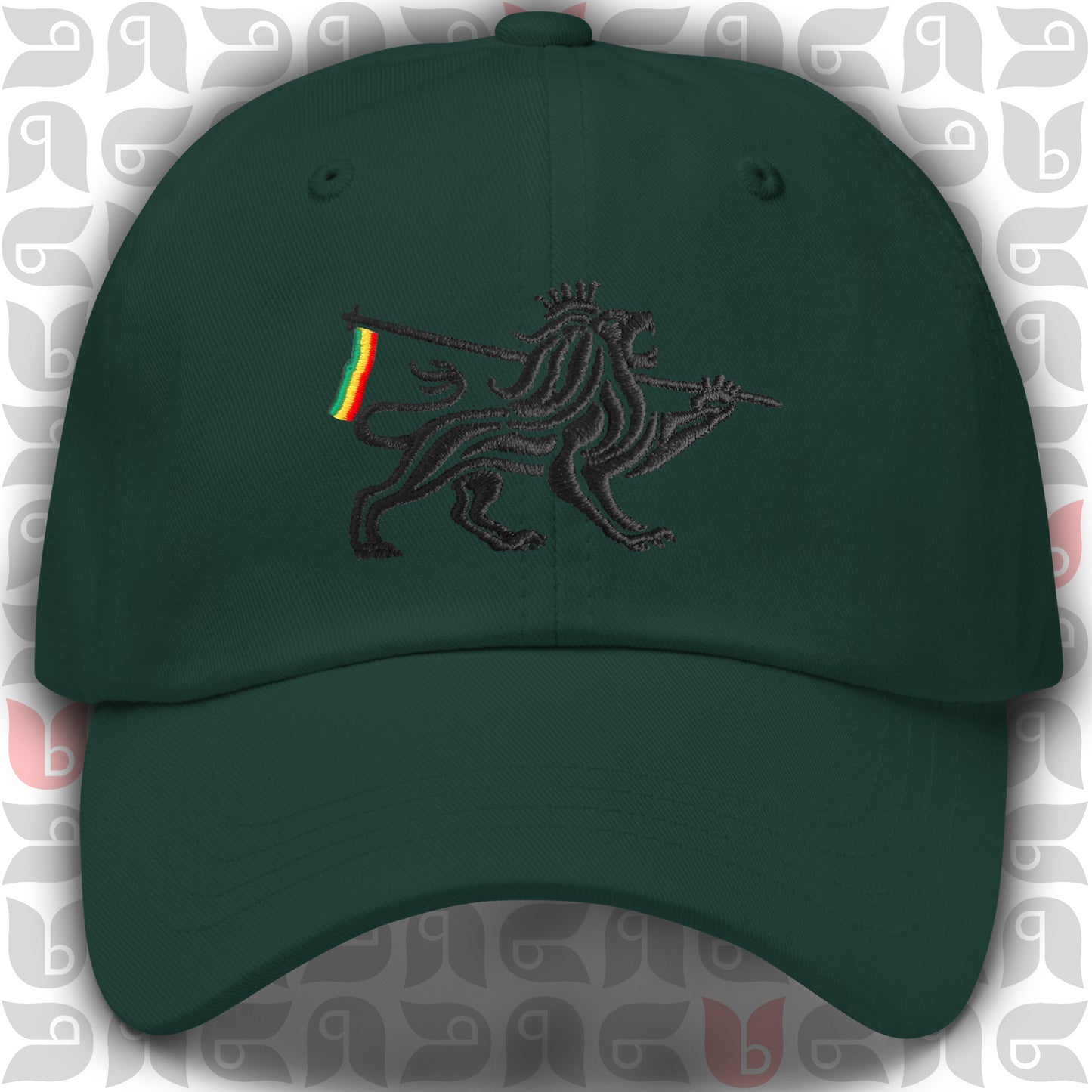 Lion of Judah Royal Crest Dad Hat | Black Embroidery | Unisex