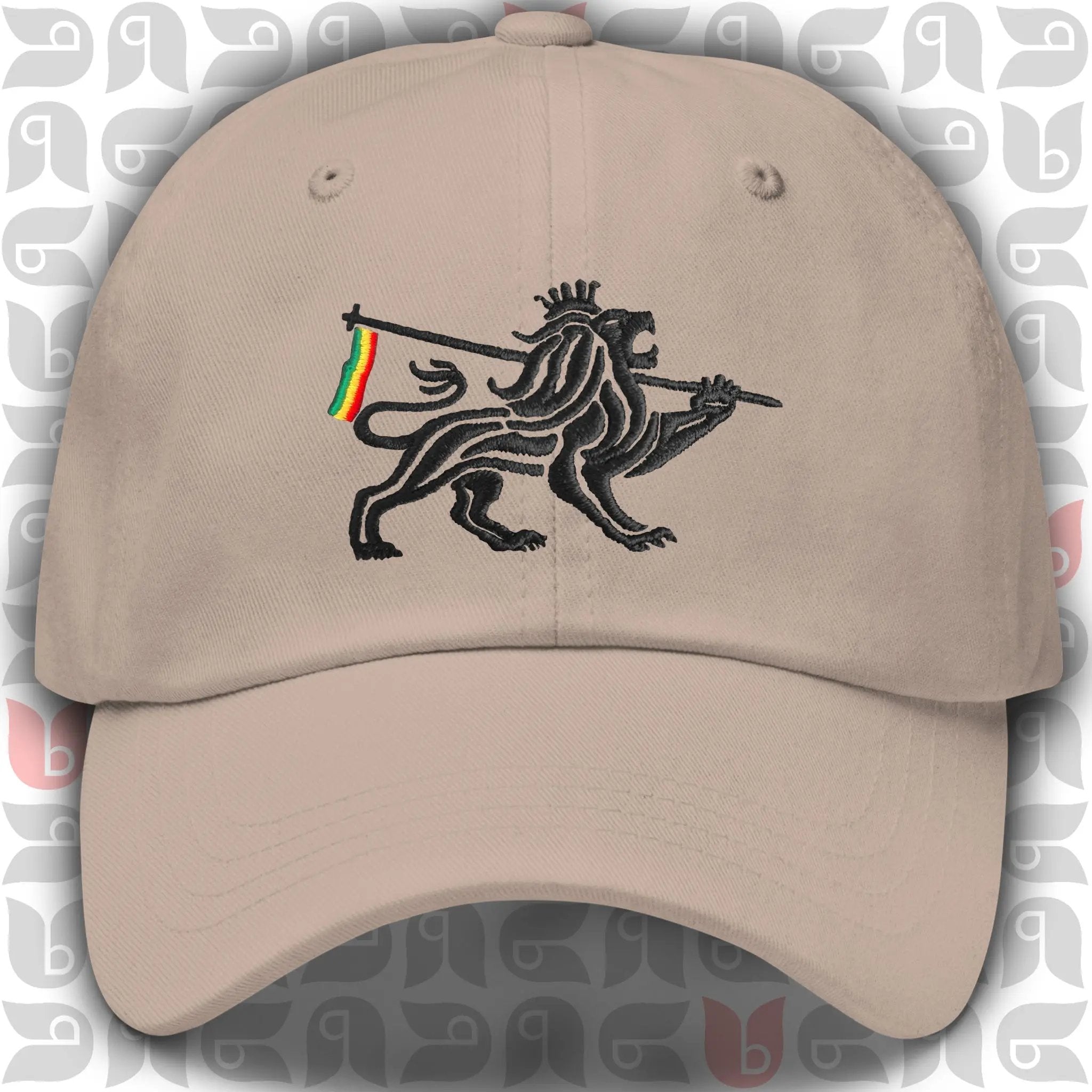Lion of Judah Royal Crest Dad Hat | Black Embroidery | Unisex bukulu