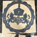 Lion of Judah Metal Sign – Haile Selassie & Rasta Emblem Wall Art