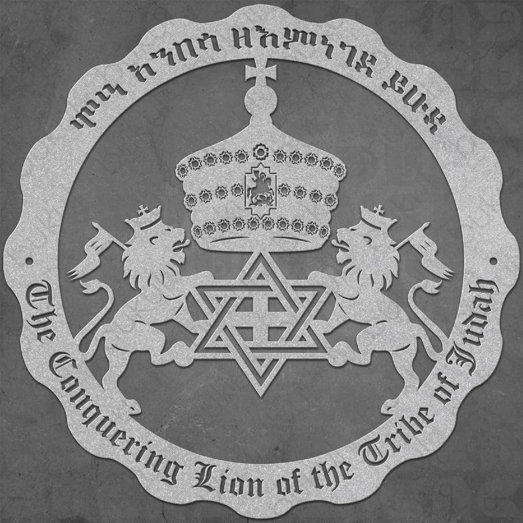 Lion of Judah Metal Sign – Haile Selassie & Rasta Emblem Wall Art