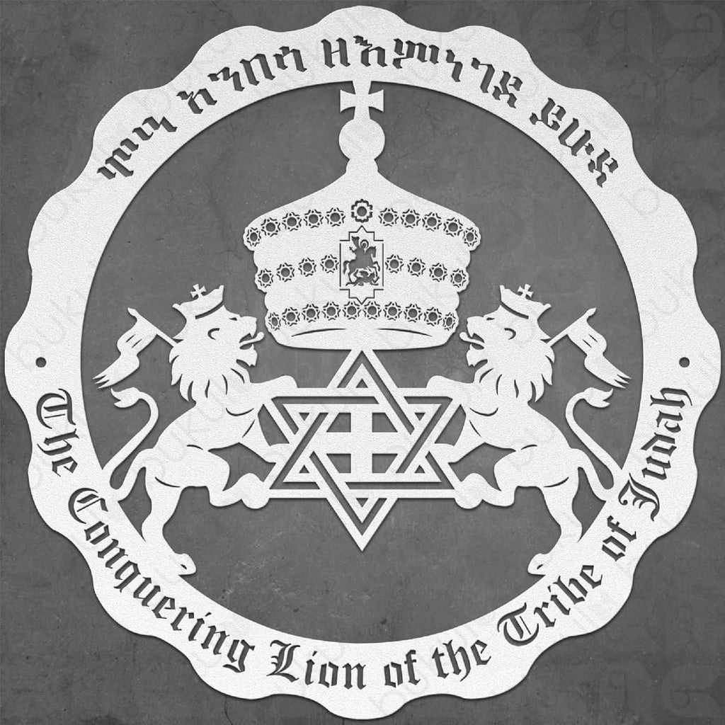 Lion of Judah Metal Sign – Haile Selassie & Rasta Emblem Wall Art