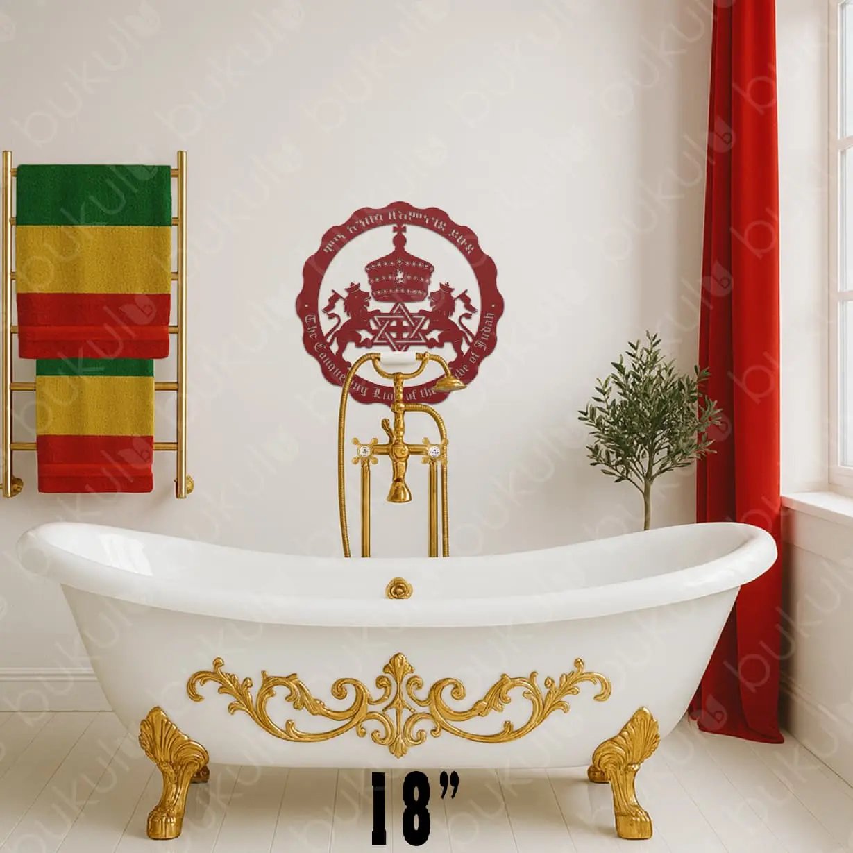 Lion of Judah Metal Sign – Haile Selassie & Rasta Emblem Wall Art teelaunch