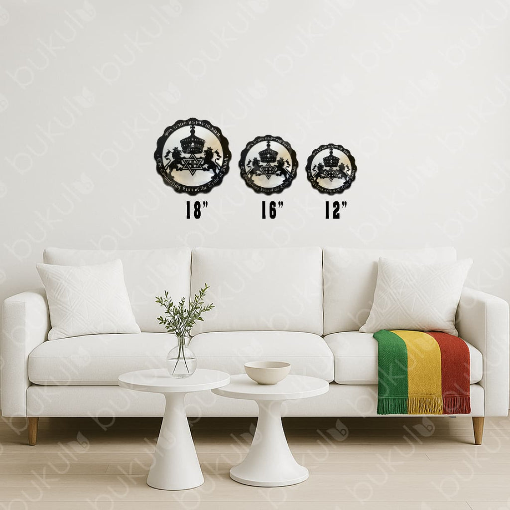 Lion of Judah Metal Sign – Haile Selassie & Rasta Emblem Wall Art