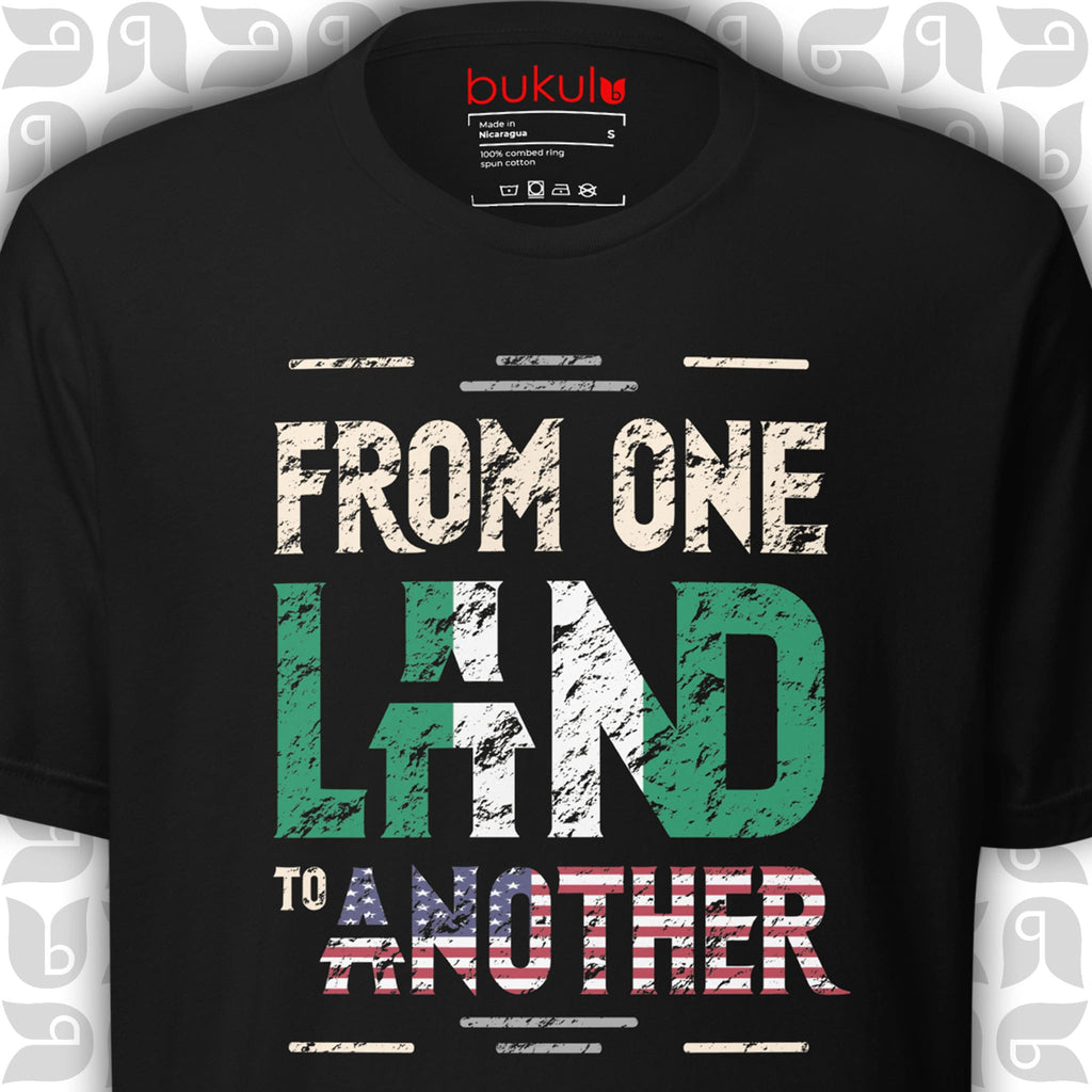 Nigeria-USA Flag Unity T-Shirt - From One Land To Another
