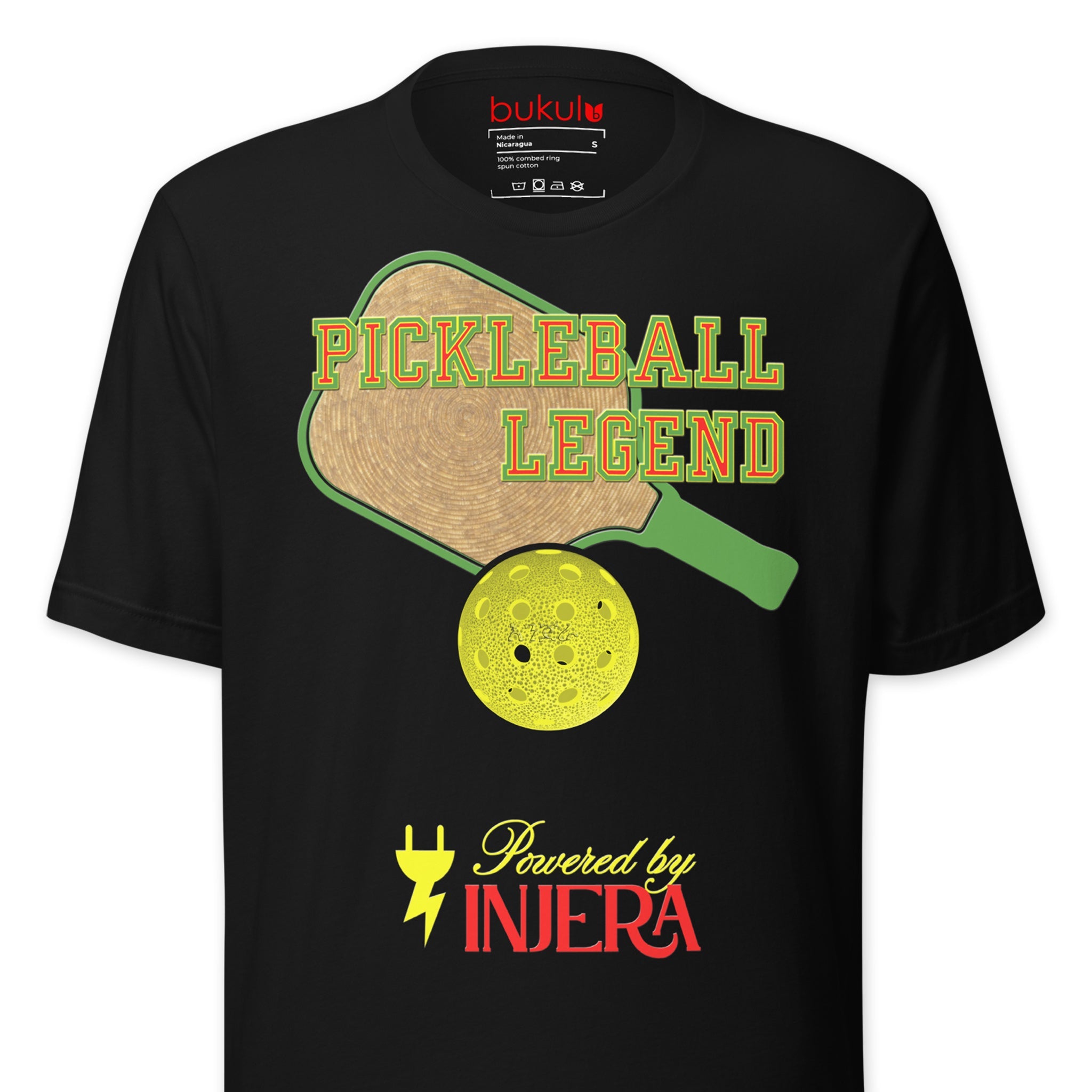 Habesha Pickleball T-Shirt - Injera Paddle Ethiopian Food Tee Bukulu