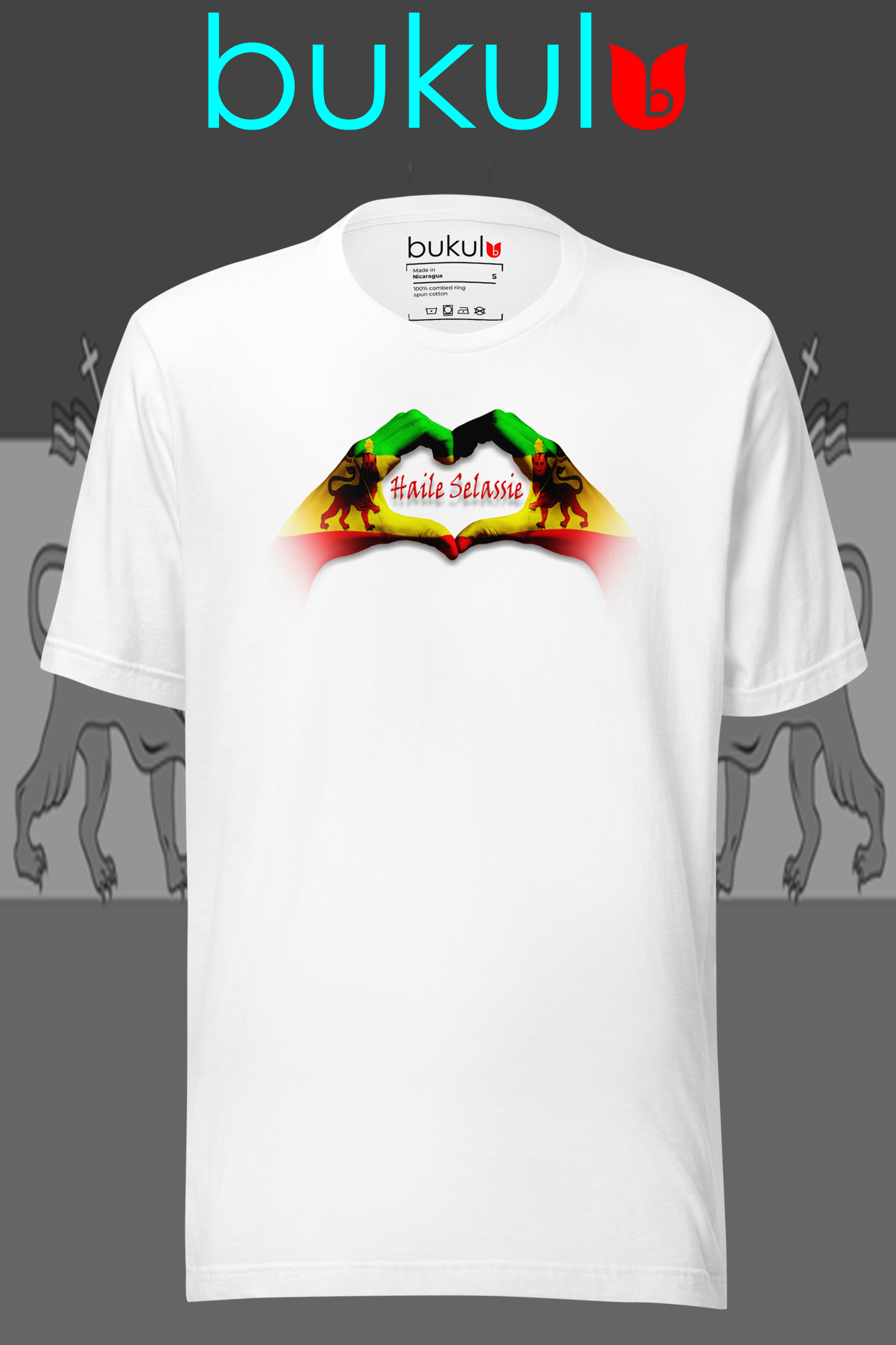 Rasta Flag Love Haile Selassie I T Shirt | Unisex - bukulu