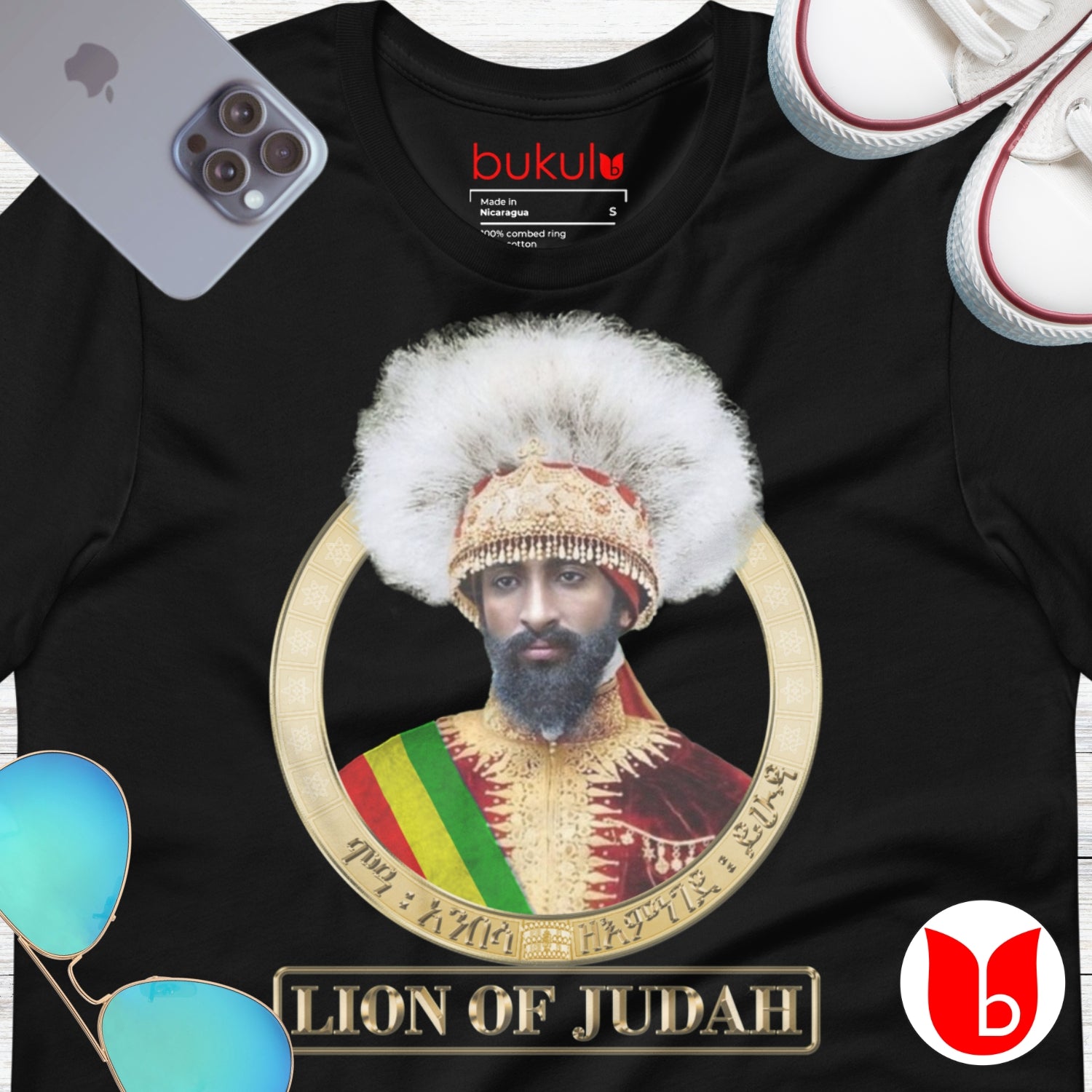 Lion of Judah T-Shirt - Haile Selassie 