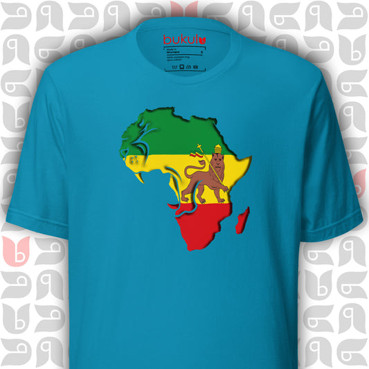 Roar Rasta T-Shirt in Rastafari Lion of Judah Flag | Unisex