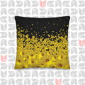 Floral Pillow and Cover in Adey Abeba Double Sided Square Cushion Yellow and Black 18"x18" bukulu