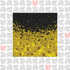 Floral Pillow Cover in Adey Abeba Double Sided Square Cover Yellow and Black 18"x18"
