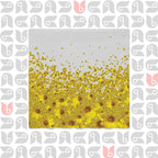Floral Cushion Cover Double Sided Square in Yellow & Grey 18"x18"