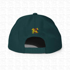 Lion of Judah Emblem Gold Embroidered Snapback Hat, spruce back view