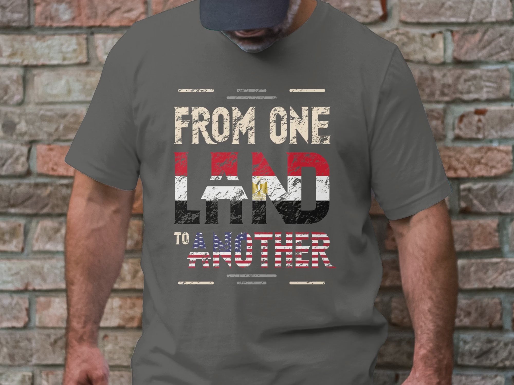 Egyptian Roots to USA Tee, Egypt-American Flag Shirt | Unisex