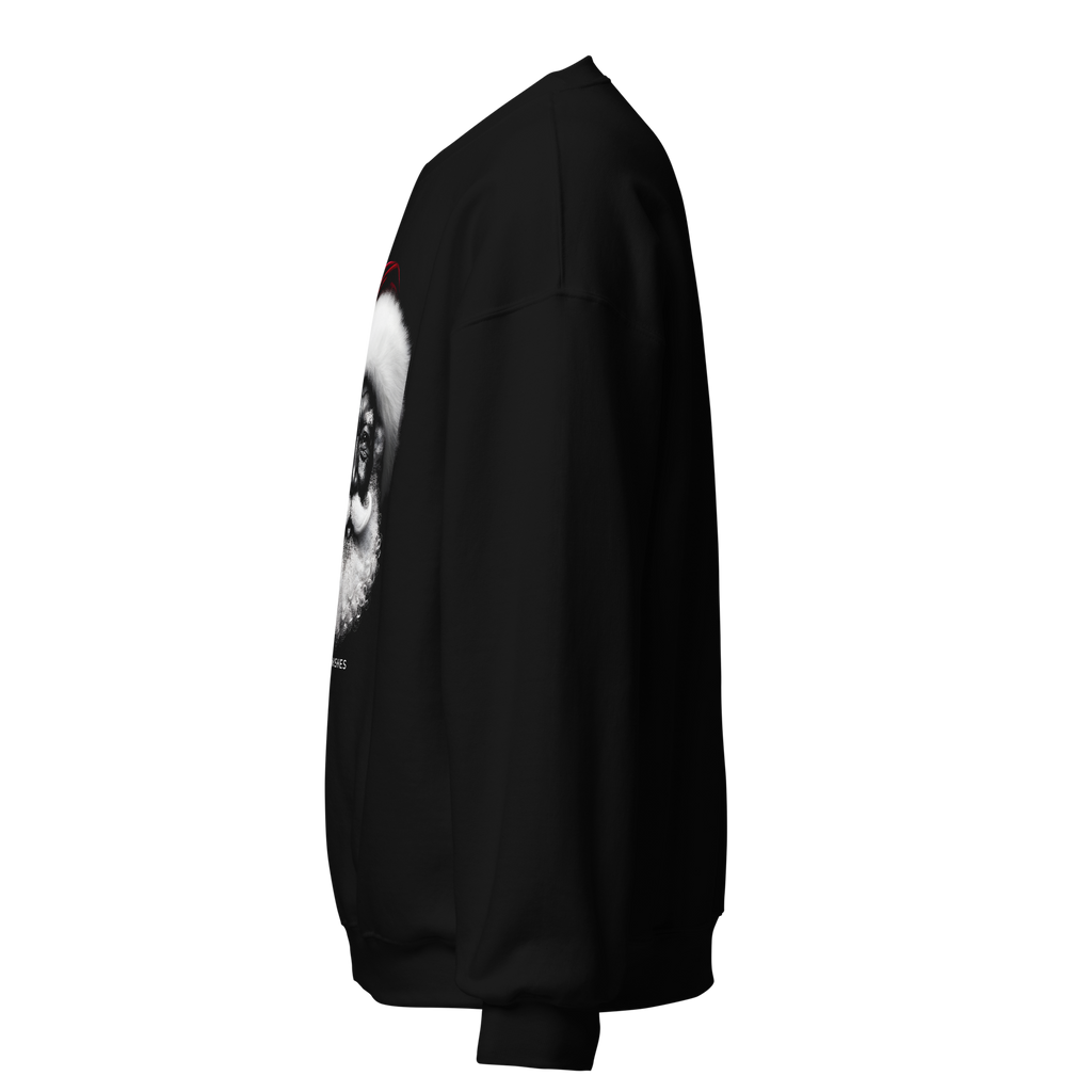 Warm Wishes Black Santa Sweatshirt for Christmas 🎅🏾 | Unisex bukulu