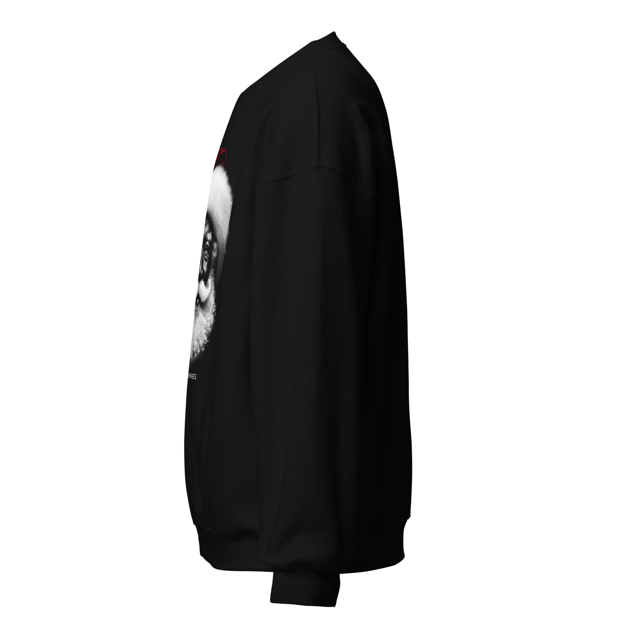 Warm Wishes Black Santa Sweatshirt for Christmas 🎅🏾 | Unisex bukulu