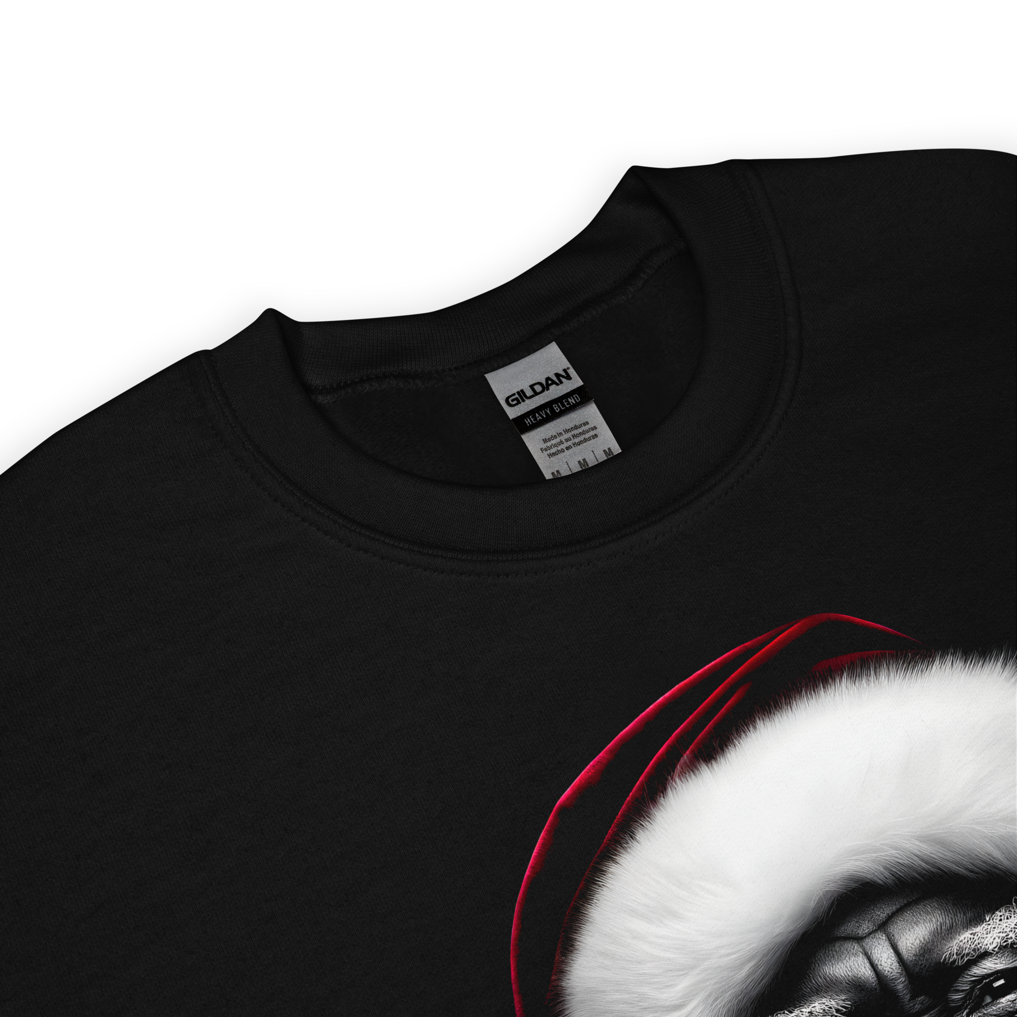 Warm Wishes Black Santa Sweatshirt for Christmas 🎅🏾 | Unisex bukulu