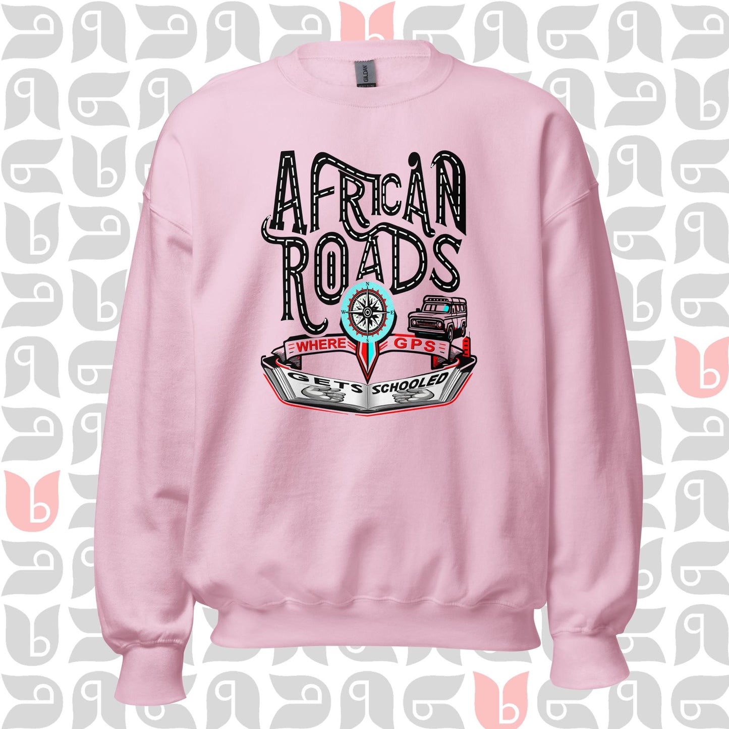 African Roads GPS Humor Sweatshirt | Cozy & Playful | Unisex