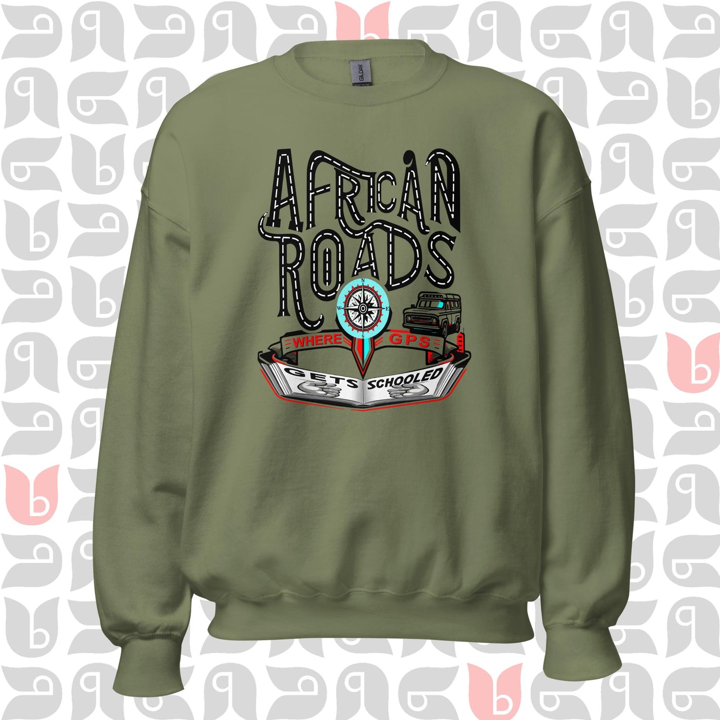 African Roads GPS Humor Sweatshirt | Cozy & Playful | Unisex