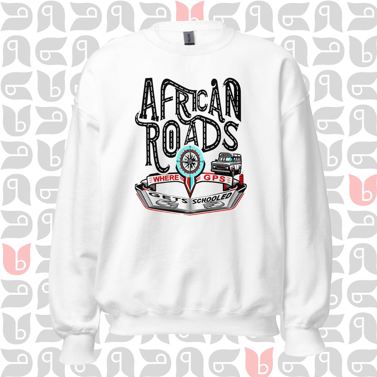 African Roads GPS Humor Sweatshirt | Cozy & Playful | Unisex