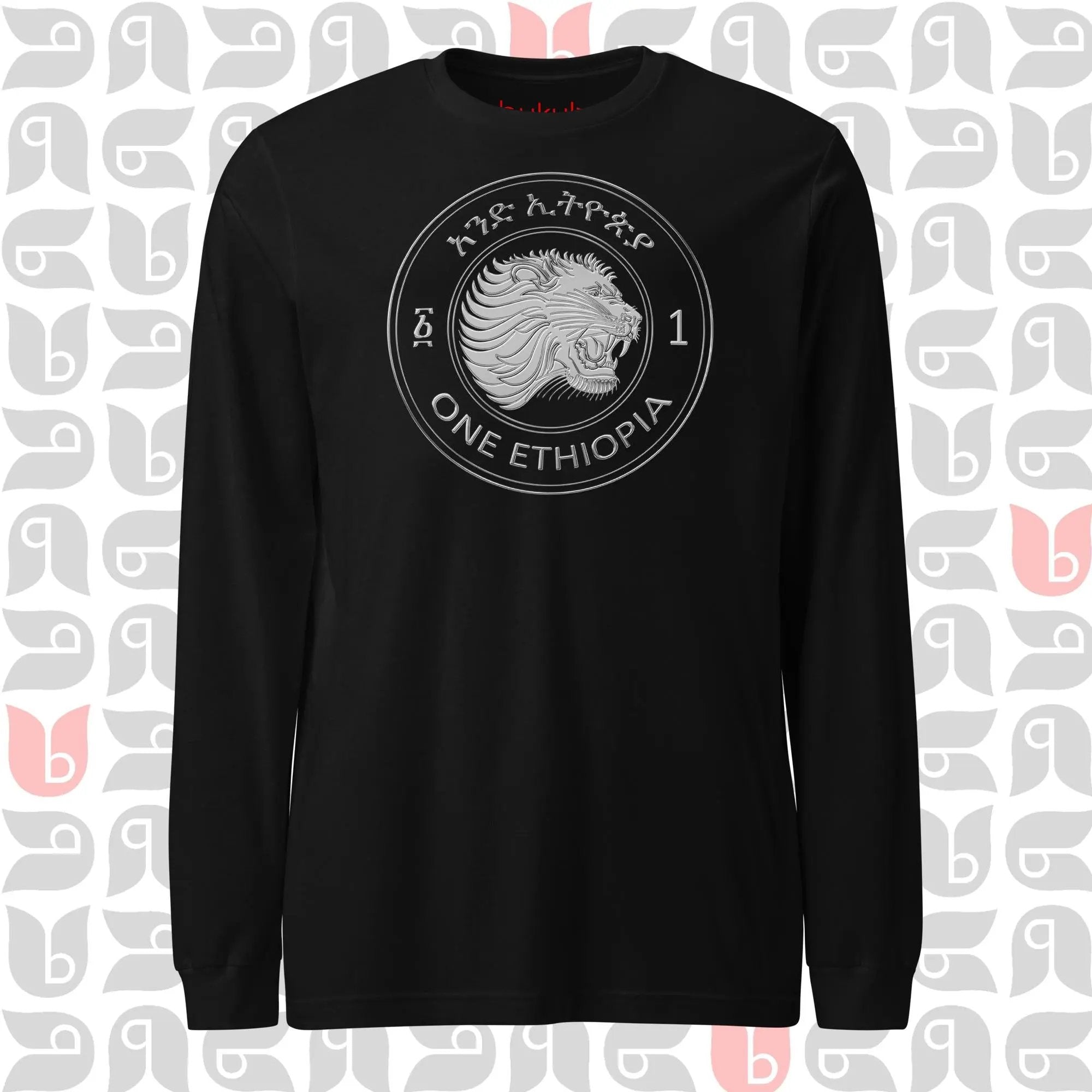 Ethiopian Coin Long Sleeve Tee - Cultural & Comfort (PRINTED) | Unisex | Bukulu bukulu