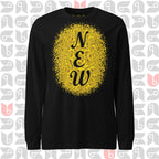 NEW Yellow Floral Tshirt for New Mom, New Dad, New Job, Long Sleeve Tee | Unisex - WHITE