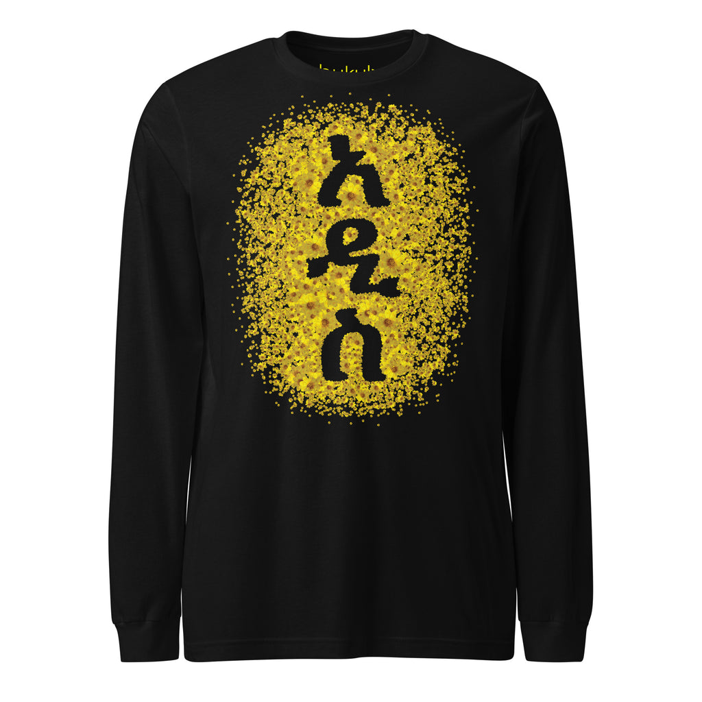 Adey Abeba Ethiopian New Year unisex long sleeve tee in black