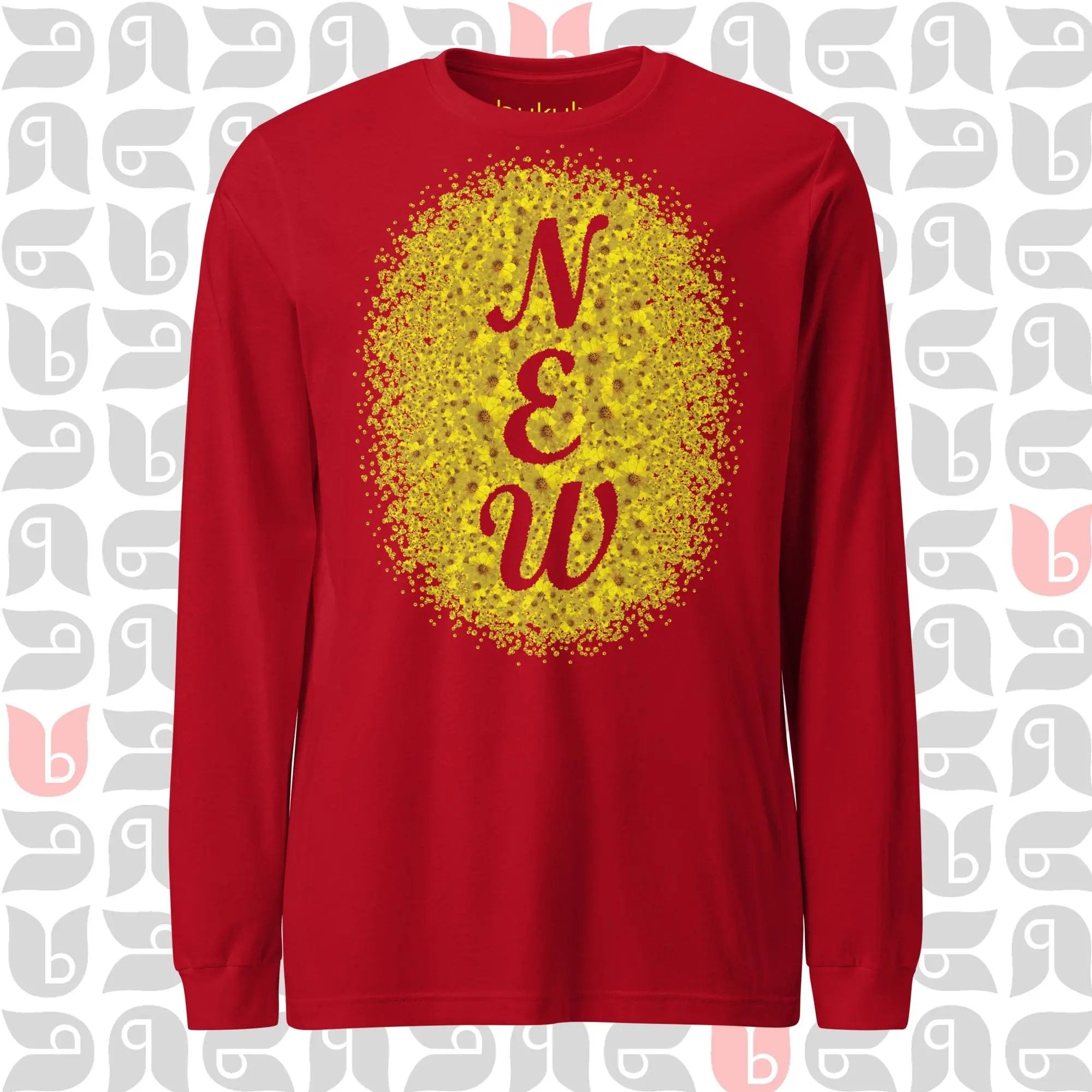 NEW Yellow Floral Tshirt for New Mom, New Dad, New Job, Long Sleeve Tee | Unisex - WHITE bukulu