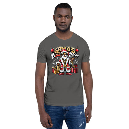 Santa's Bling Bash Festive Extravaganza, African-American Santa in Pimp-Style T-Shirt | Unisex - bukulu