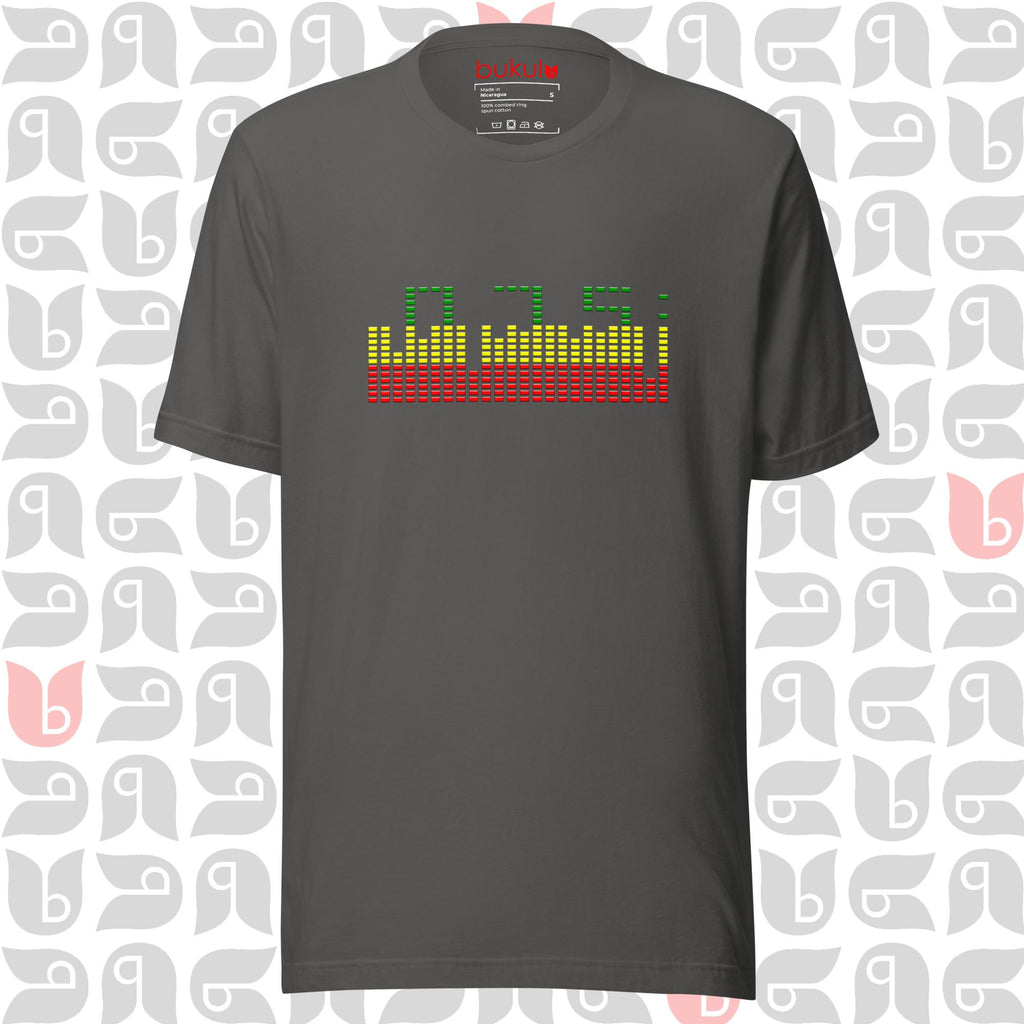 Ethiopian Begena Music T-Shirt - Graphic Equalizer Design Unisex Top