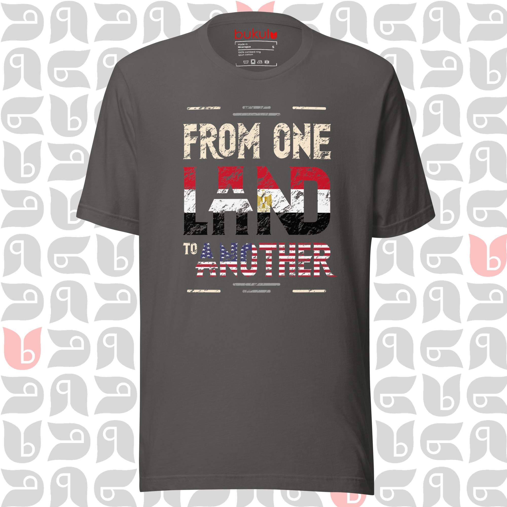Egyptian Roots to USA Tee, Egypt-American Flag Shirt | Unisex