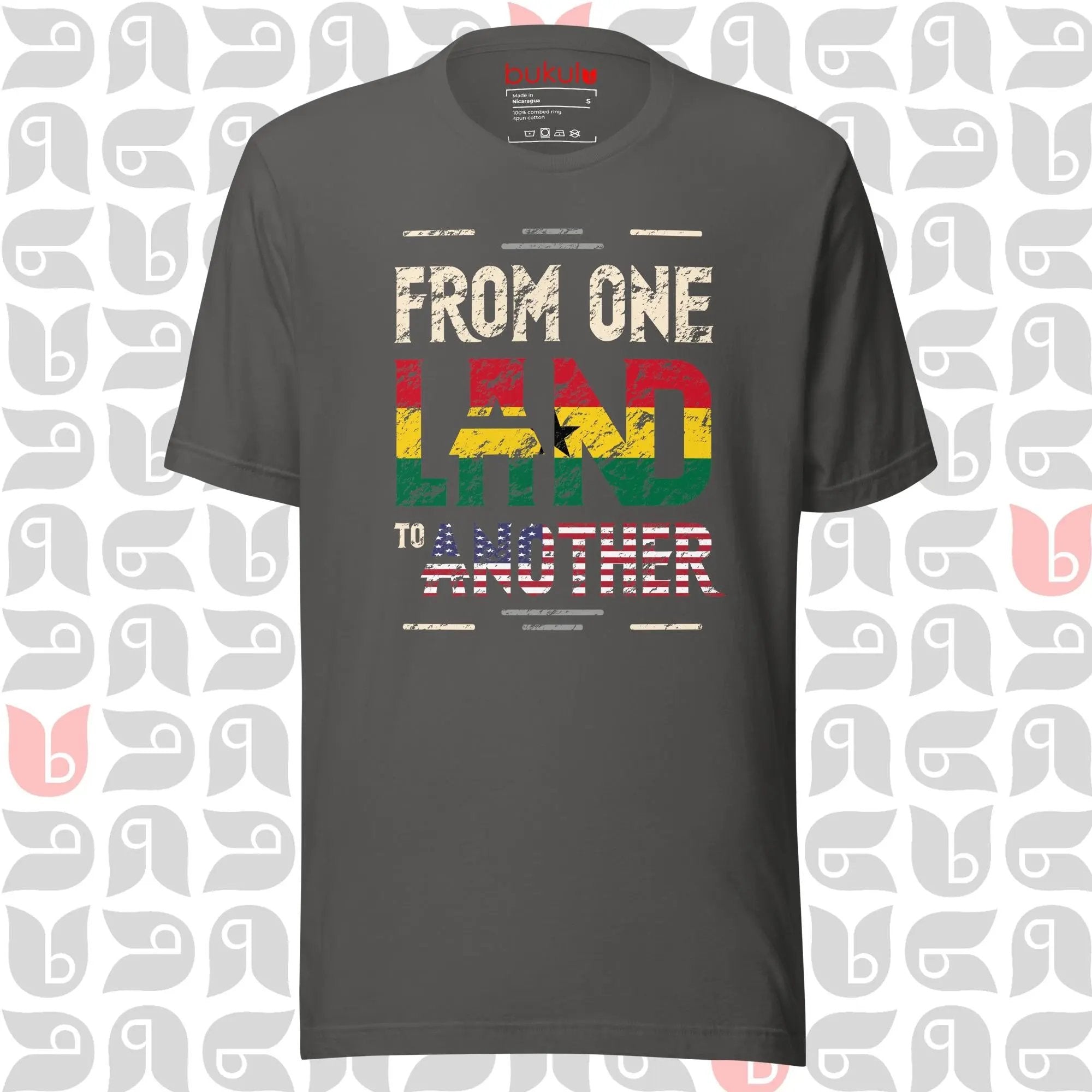 Ghanaian Roots to USA Tee, Ghana-American Flag Shirt | Unisex bukulu