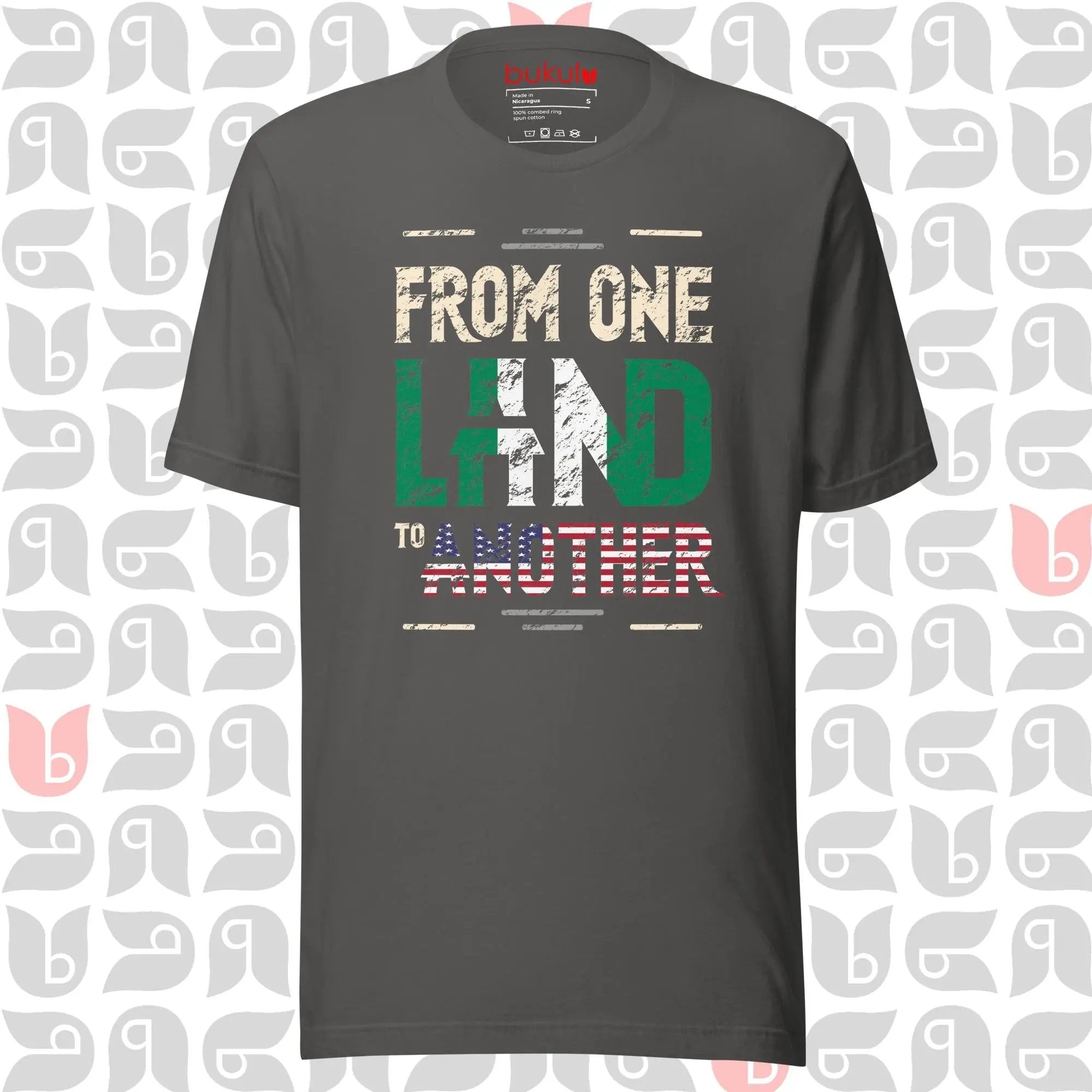 Nigeria-USA Flag Unity T-Shirt - From One Land To Another bukulu