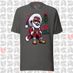 African American Santa Shirt in Pimp-Style, Kiss Me I'm Santa Mistletoe T-Shirt 🎅🏿💋 | Unisex