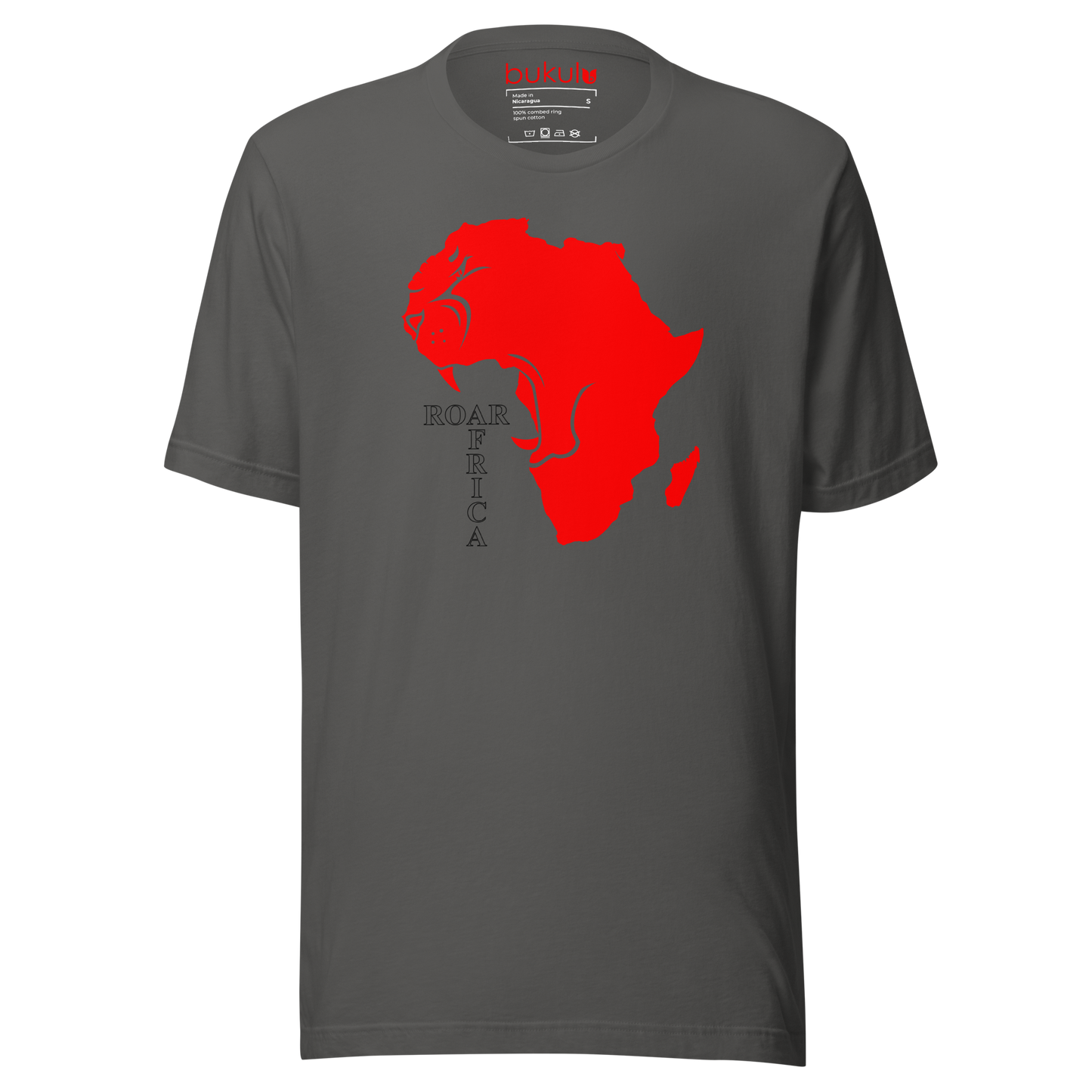 Africa's Roaring Lion Map T-Shirt - Unisex Symbol of Strength & Pride