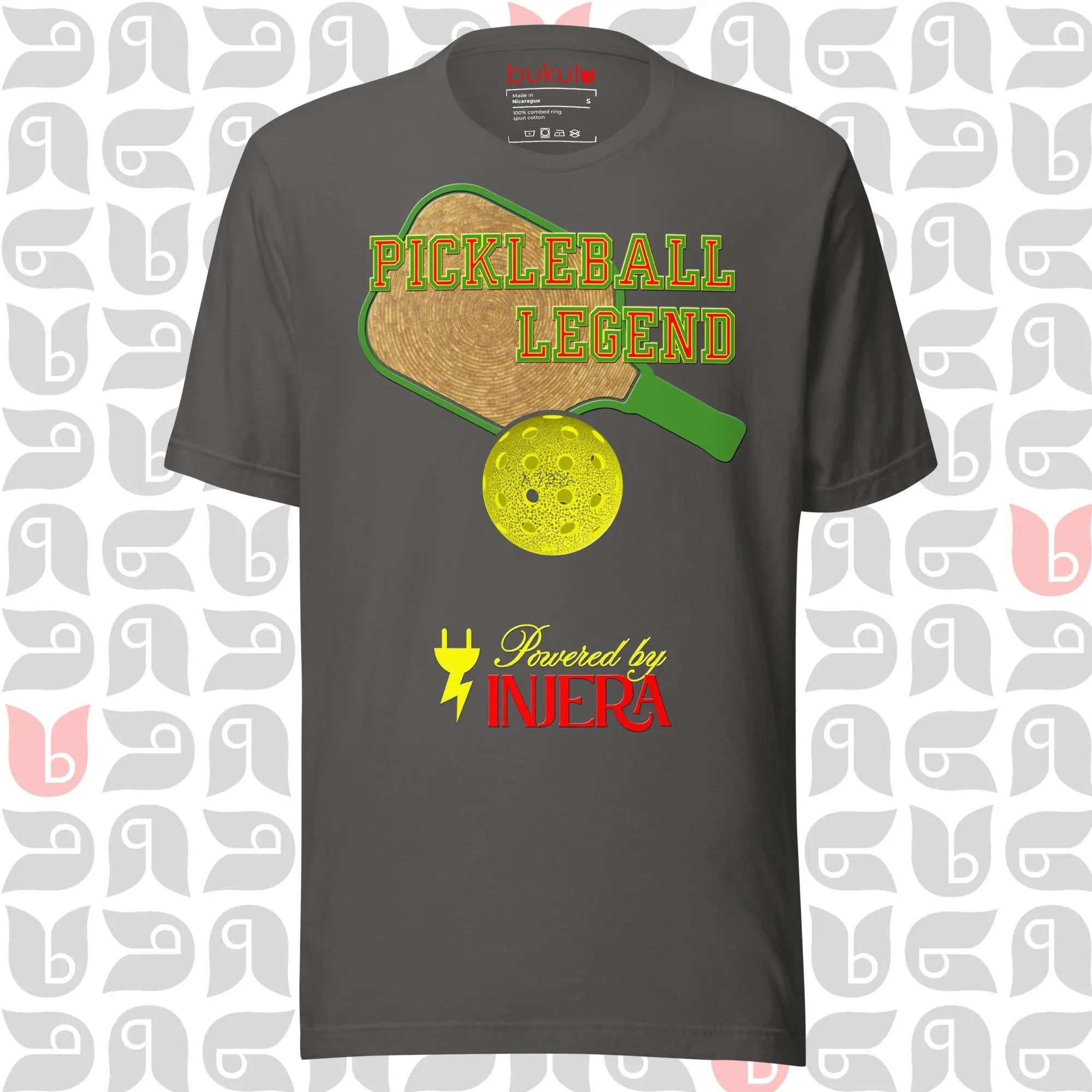 Funny pickleball t-shirt with injera-powered design for Habeshas