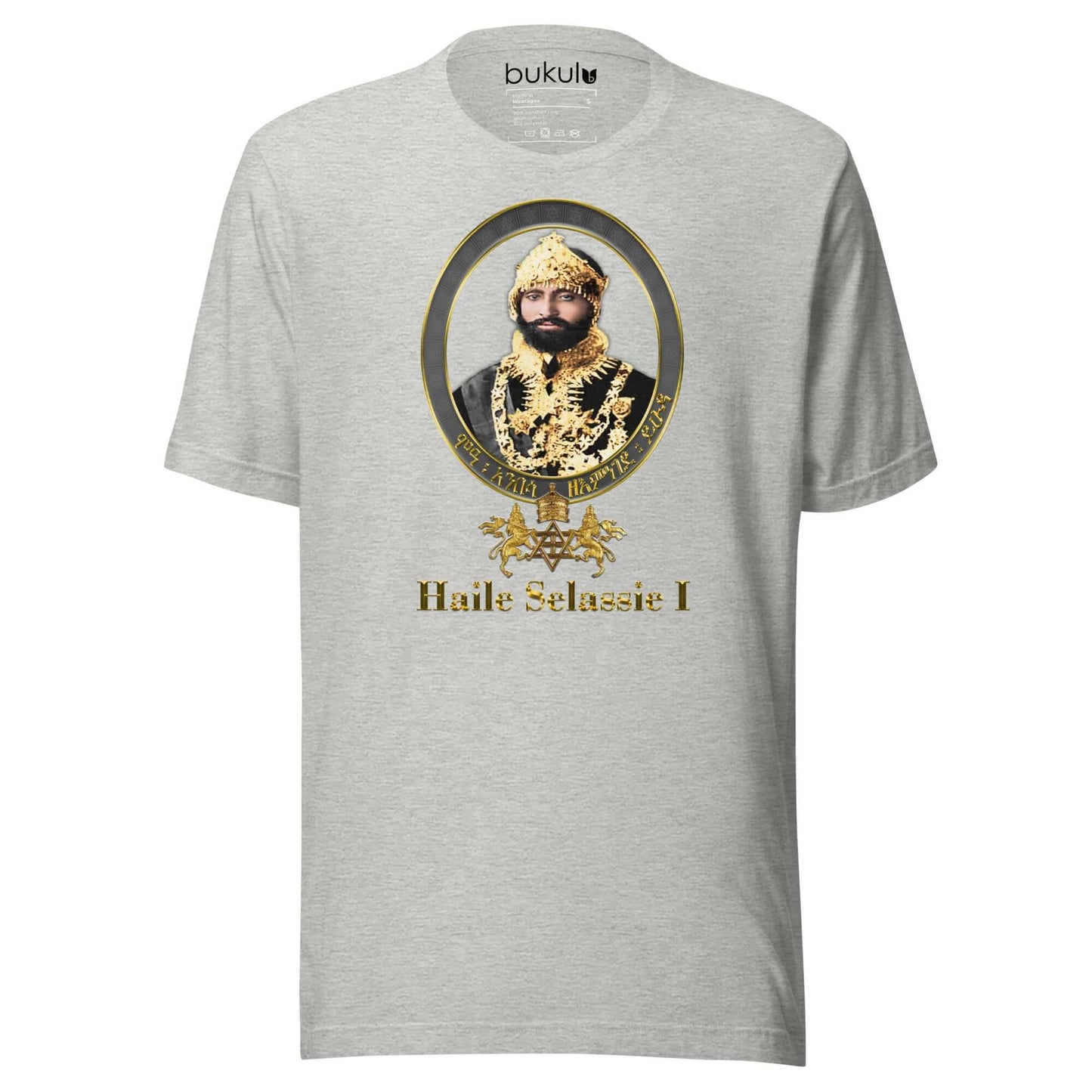 Haile Selassie I Shirt PRINTED with Lion of Judah Logo, Rastafari Shirt for Bob Marley or Reggae Music Lovers | Unisex - bukulu