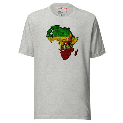 Roar Rasta T-Shirt in Rastafari Lion of Judah Flag | Unisex