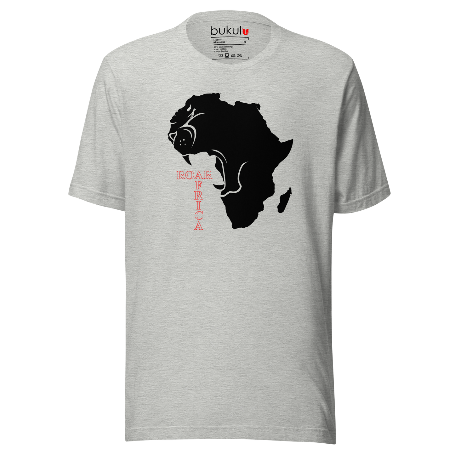 Africa's Roaring Lion Map T-Shirt - Unisex Symbol of Strength & Pride