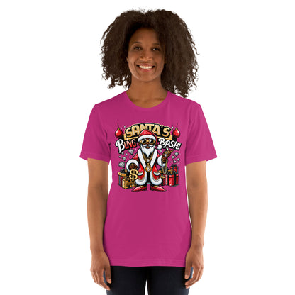 Santa's Bling Bash Festive Extravaganza, African-American Santa in Pimp-Style T-Shirt | Unisex - bukulu