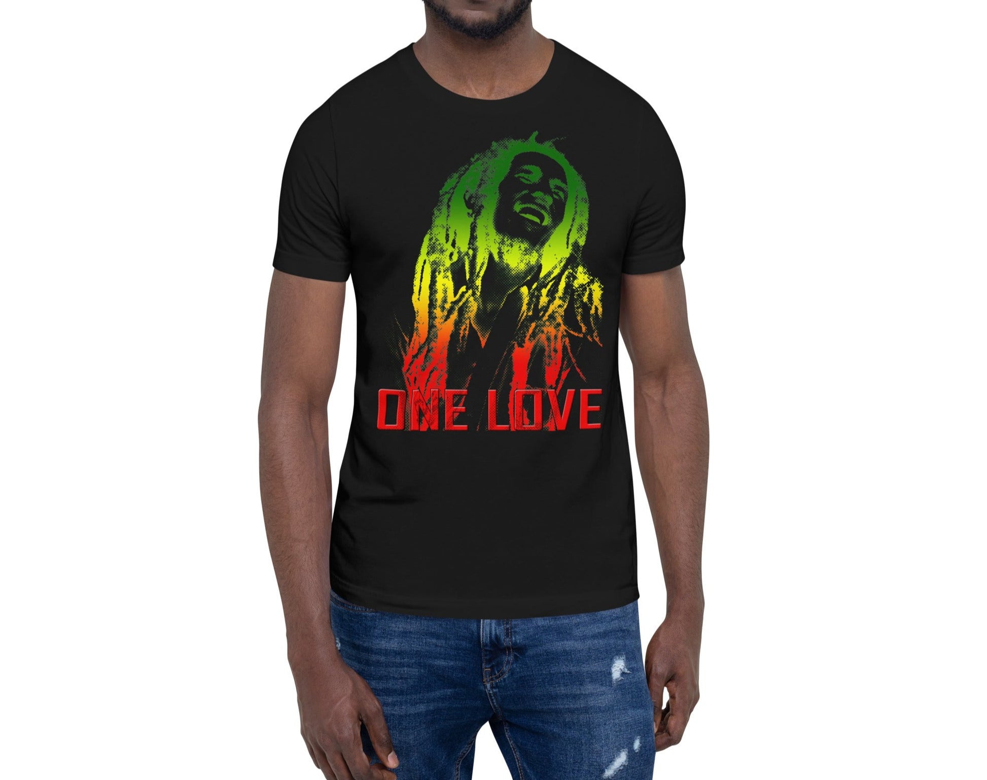Bob Marley 'One Love' Quote T-Shirt Design