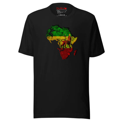 Roar Rasta T-Shirt in Rastafari Lion of Judah Flag | Unisex