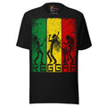 Reggae Roots Music Graphic T-Shirt in black