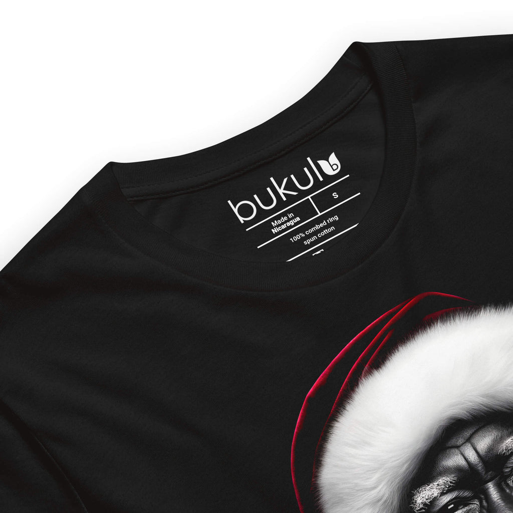 Black Santa T-Shirt – Warm Wishes Perfect Christmas Gift for Everyone bukulu