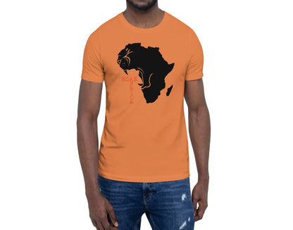 Roar Africa Shirt, Roaring African Lion inside Africa Map T-Shirt | Unisex - bukulu