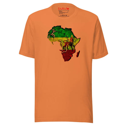 Roar Rasta T-Shirt in Rastafari Lion of Judah Flag | Unisex